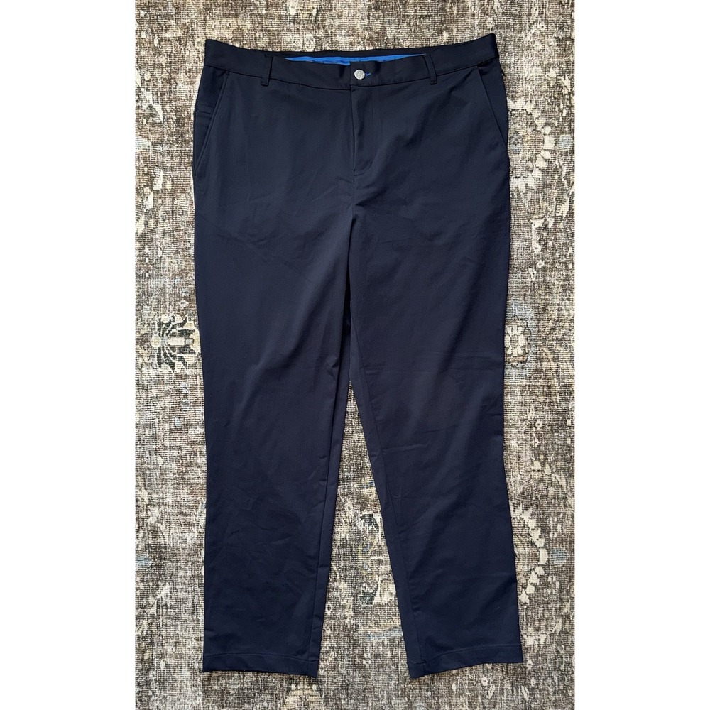 Twillory Tailored Fit Performance Pants Men's 38 x 32 Navy Blue Stretch Chino